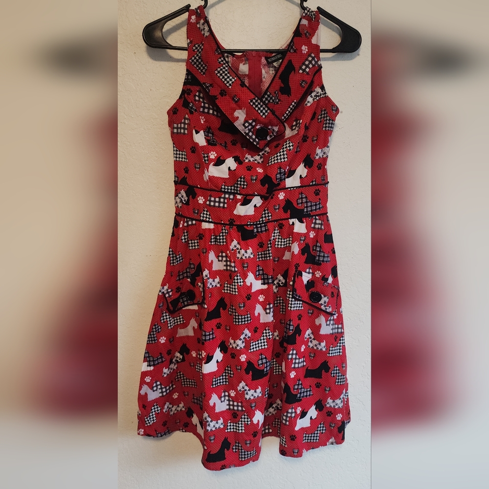 Vibrant Red and Black Patterned Fabric